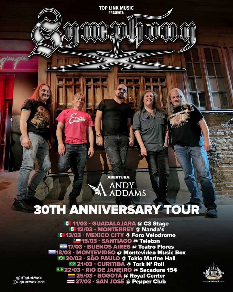Fechas latino americanas de Symphony X para marzo de 2026