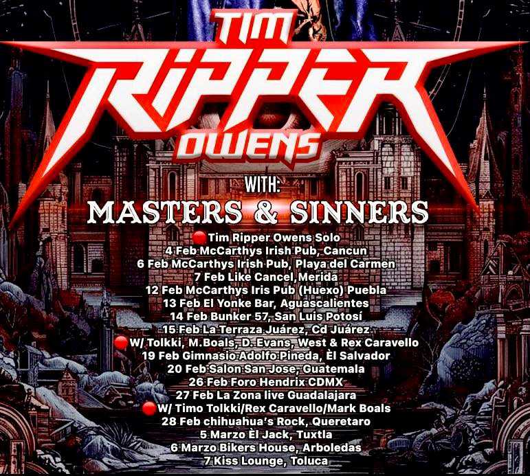 Empieza a gira de Tim Ripper Owens en América