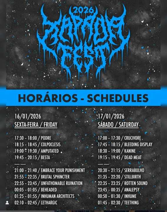 Xapada Fest 2026 - Horarios