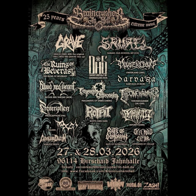 Bandas confirmadas en Braincrusher In Hell Festival  2026 de Hirschaid (Alemania)