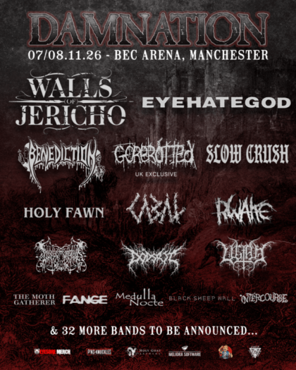 Walls Of Jericho y Eyehategod encabezan la primera tanda de bandas anunciadas para la edición 2026 del Damnation Festival 2026