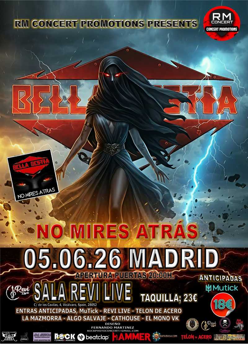 Bella Bestia anuncia concierto en Madrid para presentar «No Mires Atrás»