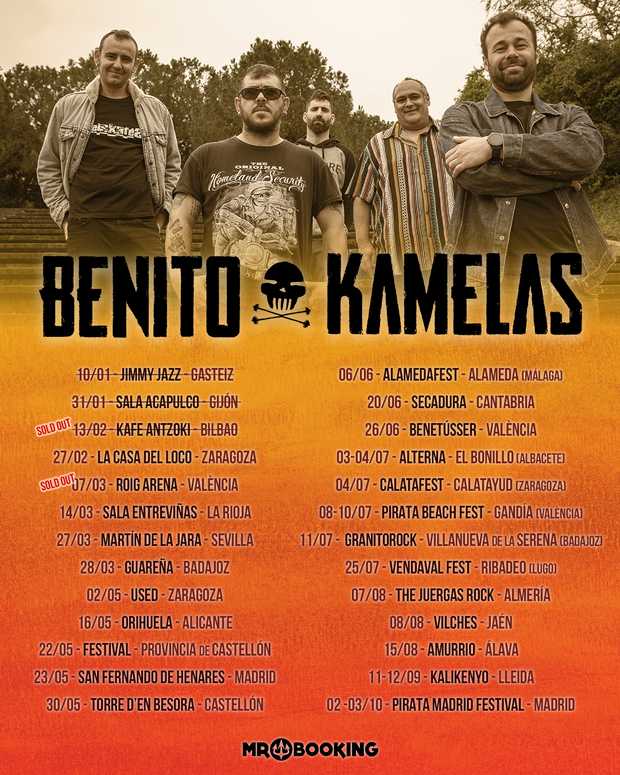 Avance de fechas de la gira de Benito Kamelas