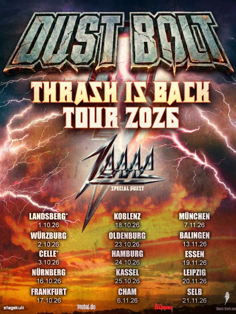Dust Bolt presenta su “Thrash Is Back Tour 2026” para octubre