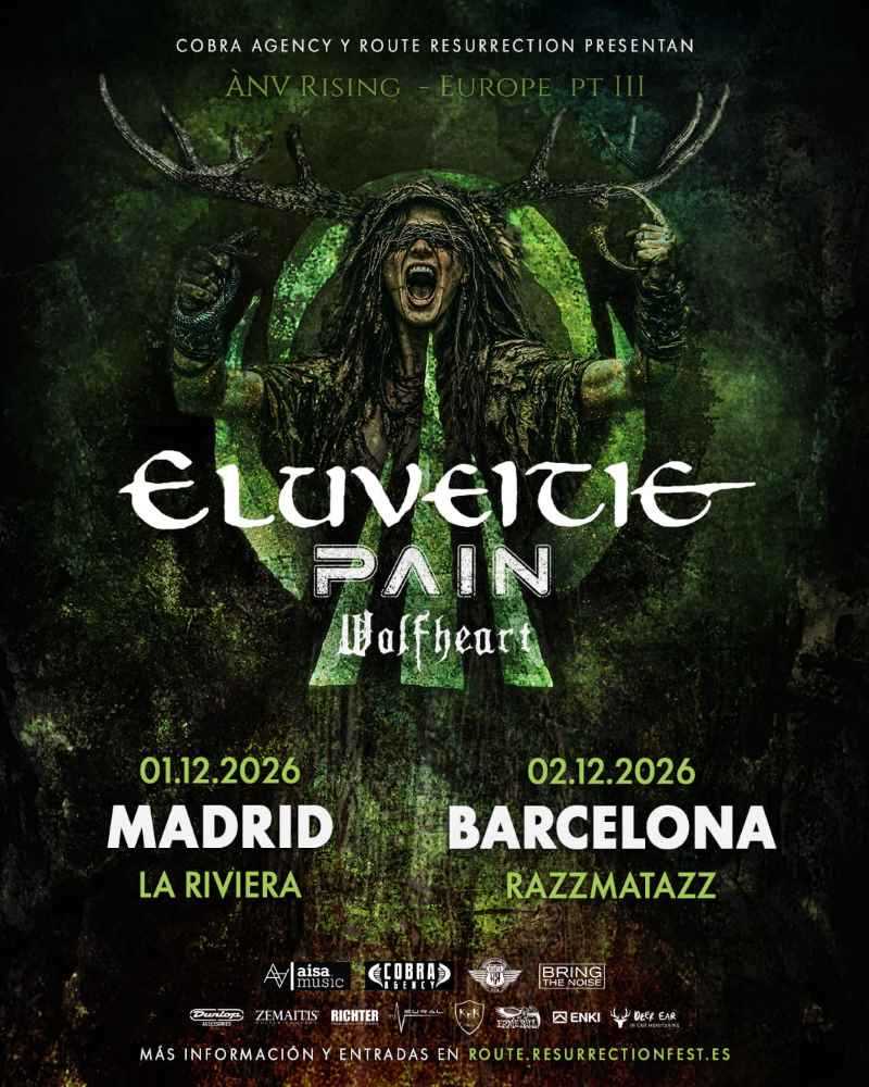 Eluveitie visitan Madrid y Barcelona en diciembre de 2026