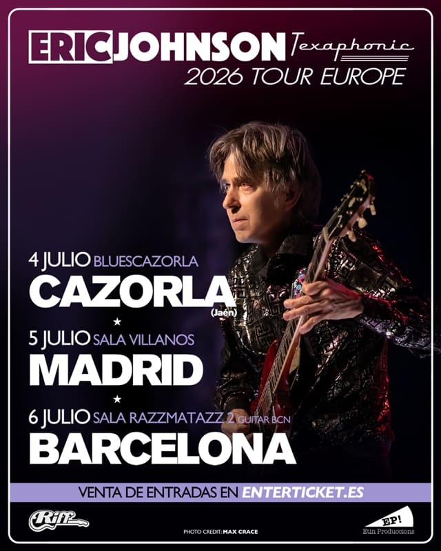 Eric Johnson confirma tres fechas en España para presentar su «Texaphonic 2026 Tour»