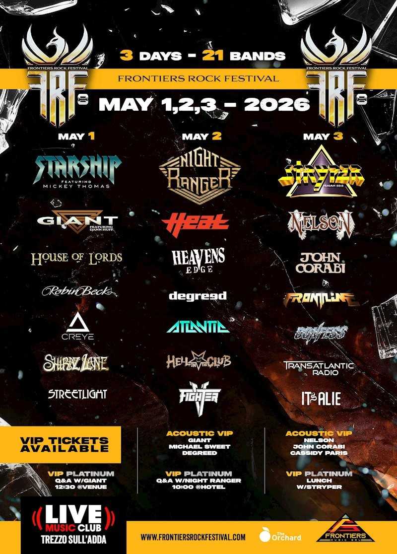 Cartel definitivo del Frontiers Rock Festival 2026