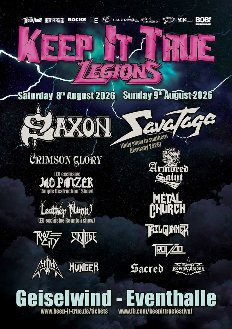 Saxon completa el cartel del Keep It True Legions 2026