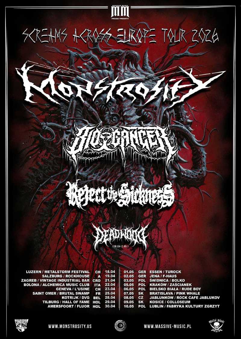 Monstrosity presenta su gira “Screams Across Europe Tour 2026”