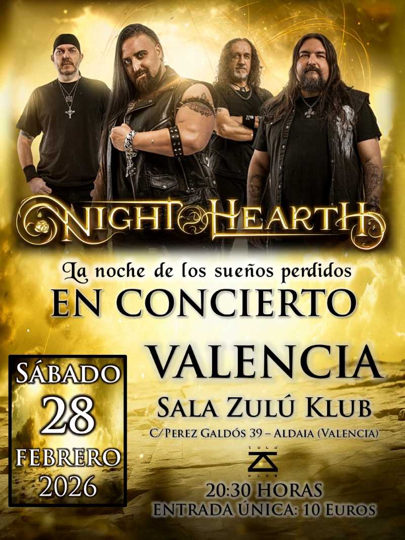 Night Hearth se presenta en Valencia el 28 de febrero