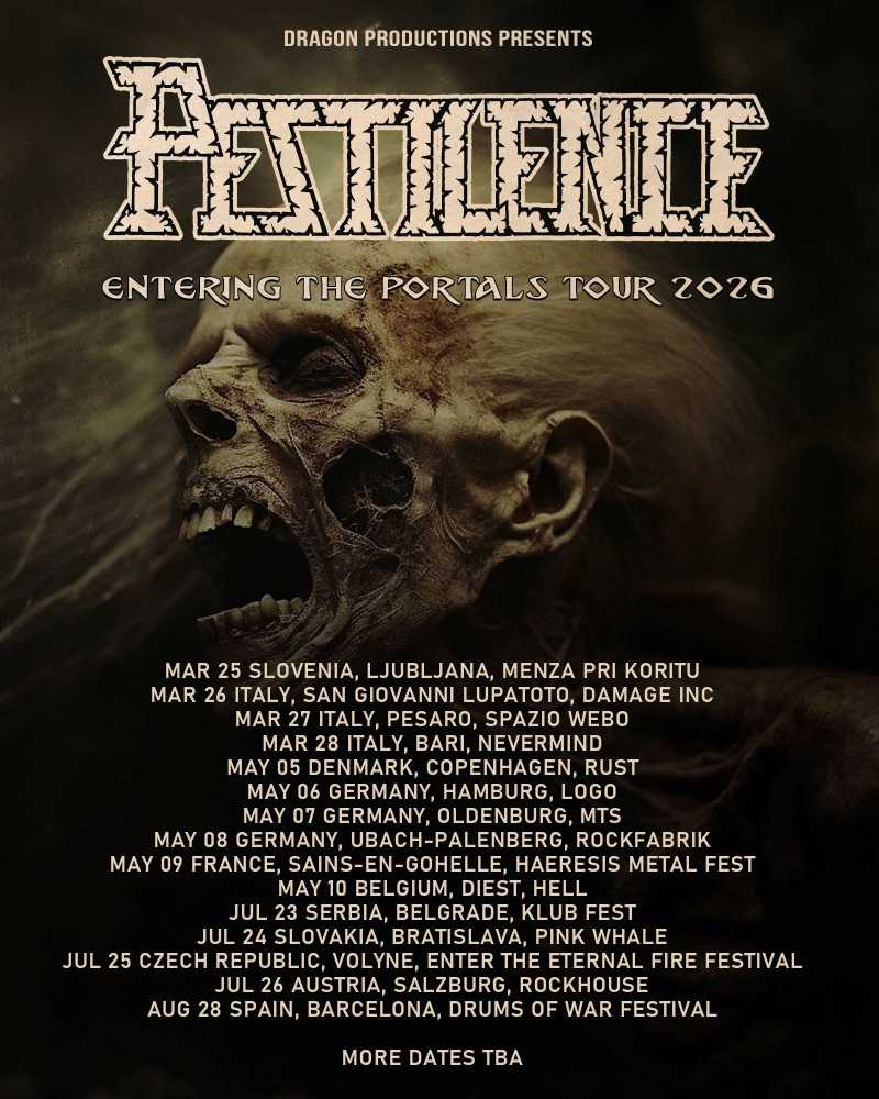 Pestilence actualiza las fechas del “Entering The Portals Tour 2026”
