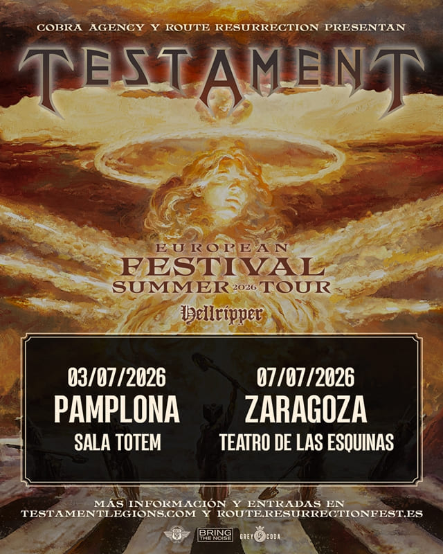 Testament confirma una pequeña gira ibérica aparte de su actuación en festivales