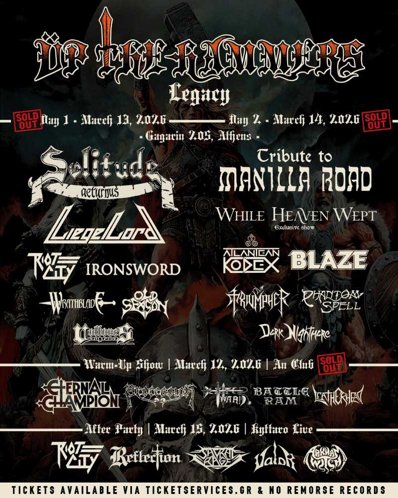 Cartel y distribución de bandas por día del Up The Hammers Festival 2026
