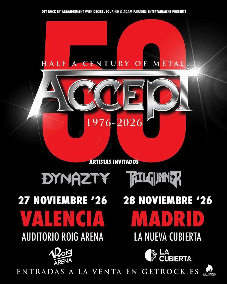 Accept en Valencia y Madrid en noviembre