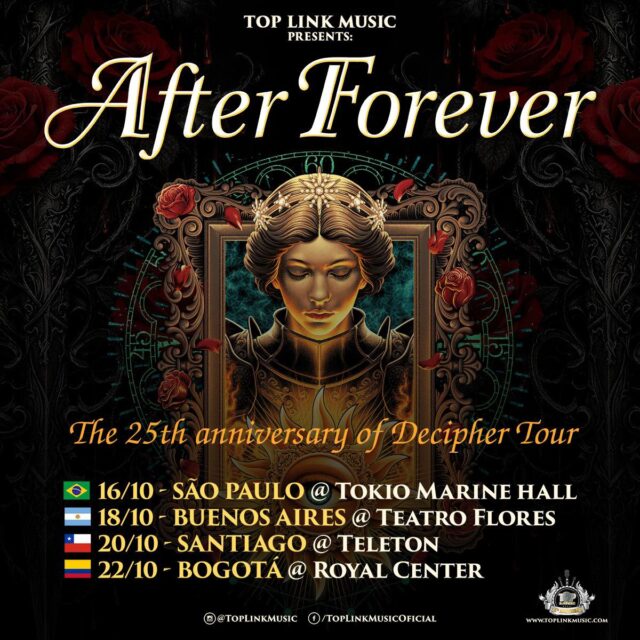 After Forever ha anunciado cuatro conciertos principales en Sudamérica donde celebrarán los 26 años del álbum debut del grupo