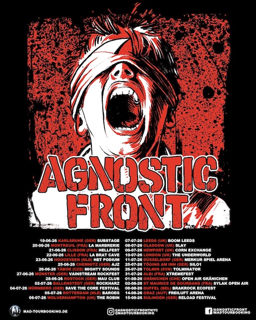 Fechas de la gira europea de verano de Agnostic Front