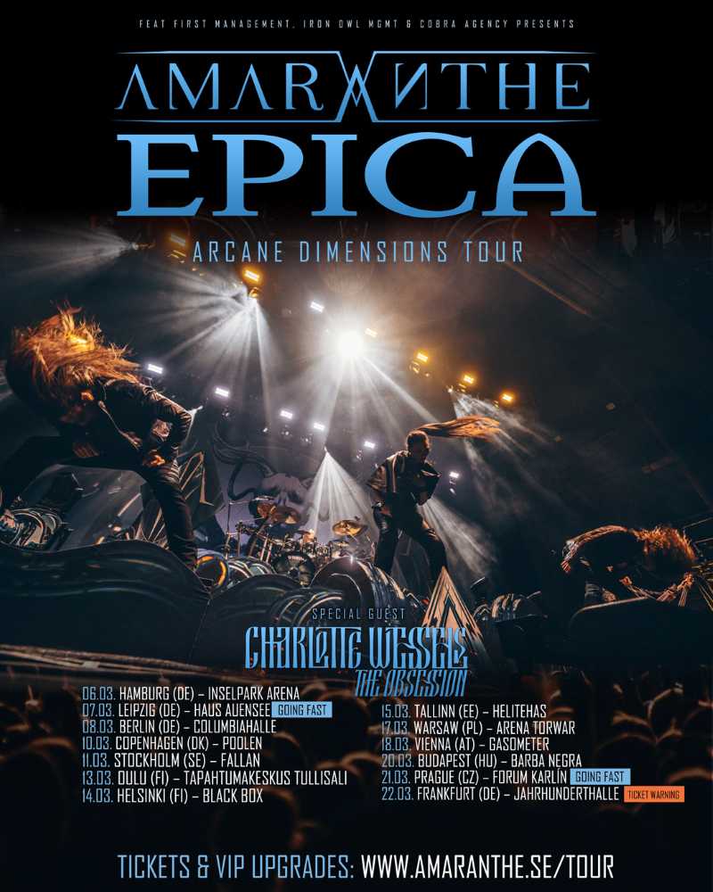 Arranca la segunda parte de la gira de Epica y Amaranthe