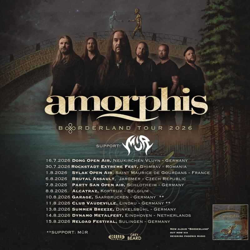 Fechas del tour de verano de los finlandeses Amorphis