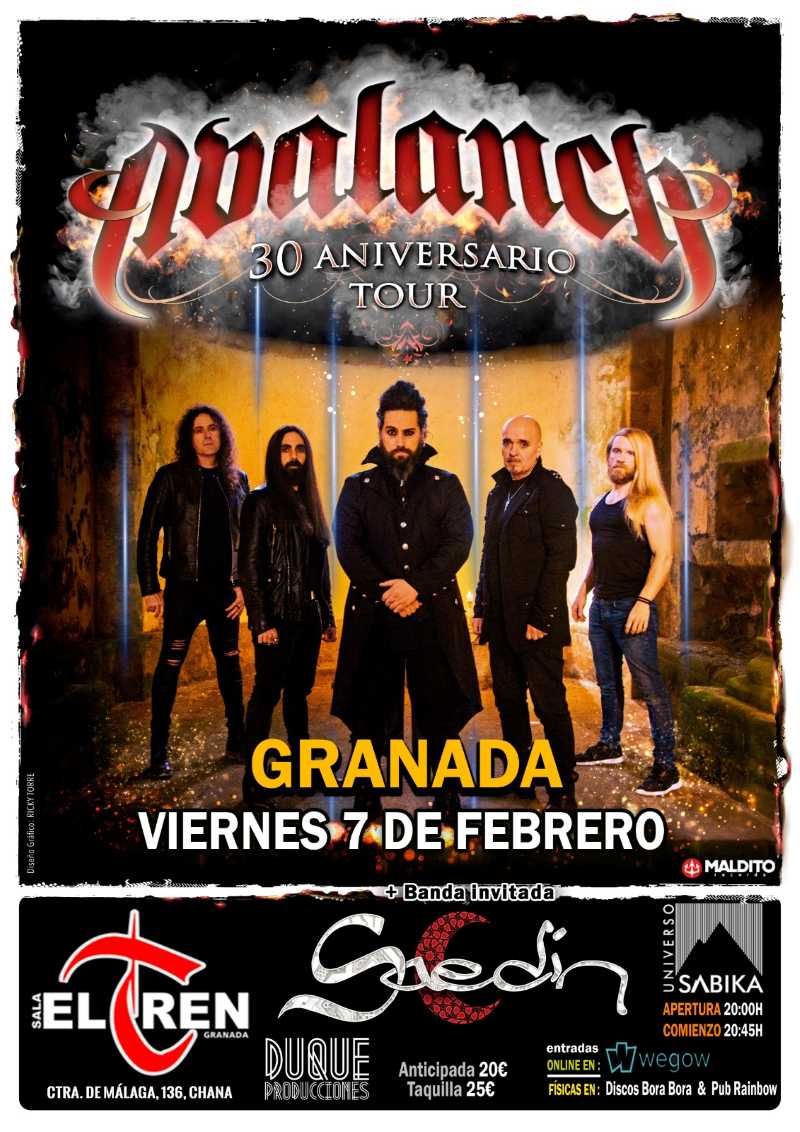 El sábado 16 de mayo Avalanch en Granada junto con Astter