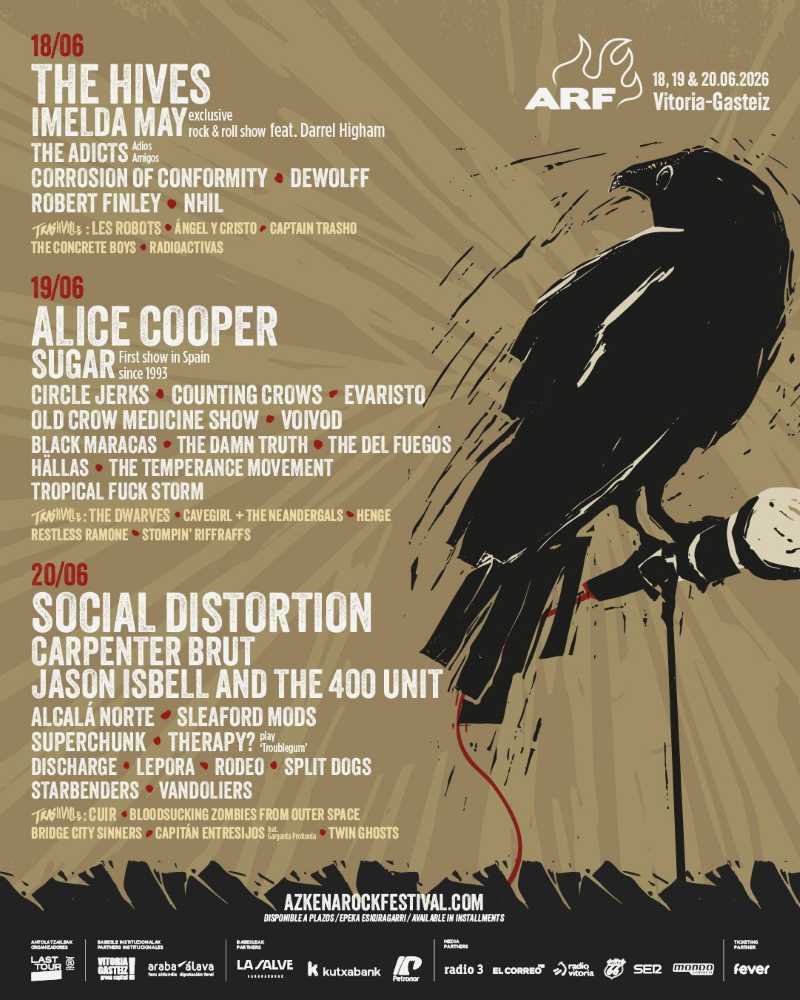 Cerrado el cartel y distribución de bandas por días en el Azkena Rock Festival 2026