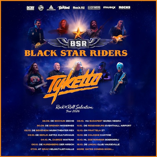 Fechas del «Rock ‘N’ Roll Salvation Tour 2026» de Black Star Riders y Tyketto