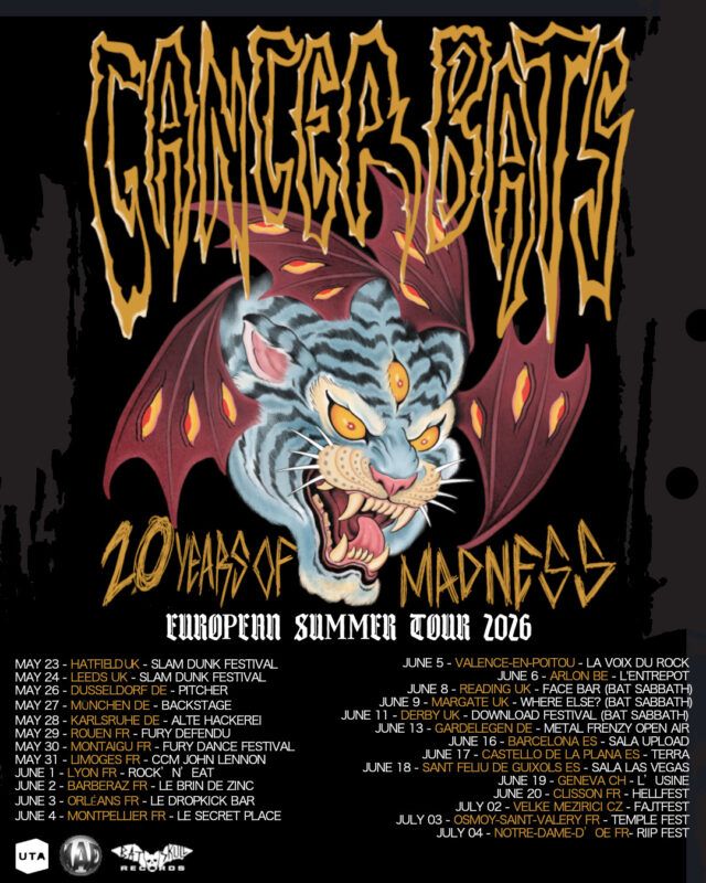 Cancer Bats ha confirmado recientemente su gira europea «20 Years Of Madness»