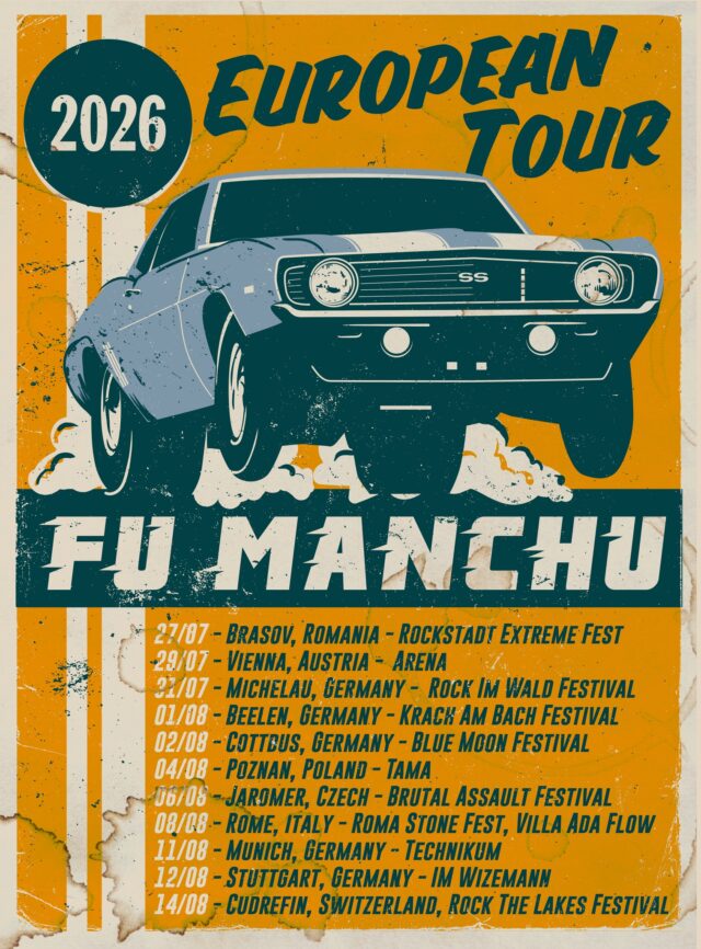 Los veteranos californianos Fu Manchu se complacen en anunciar que viajarán al continente europeo este verano