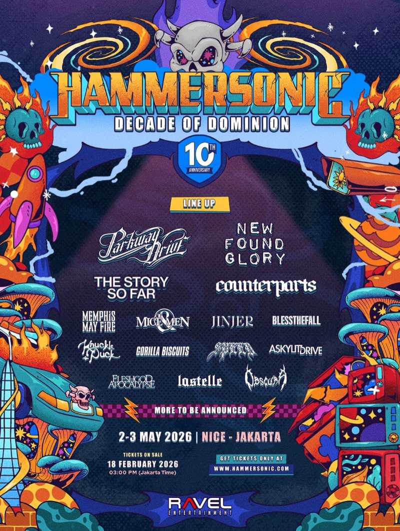 Fechas y bandas del Hammersonic Festival 2026 – Decade of Dominion de Indonesia