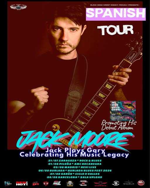 Gira española de Jack Moore , hijo de Gary Moore en el verano