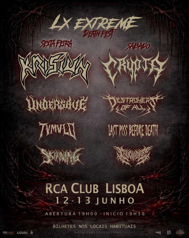 En junio tenemos el LX Extreme Death Fest en Lisboa (Portugal)