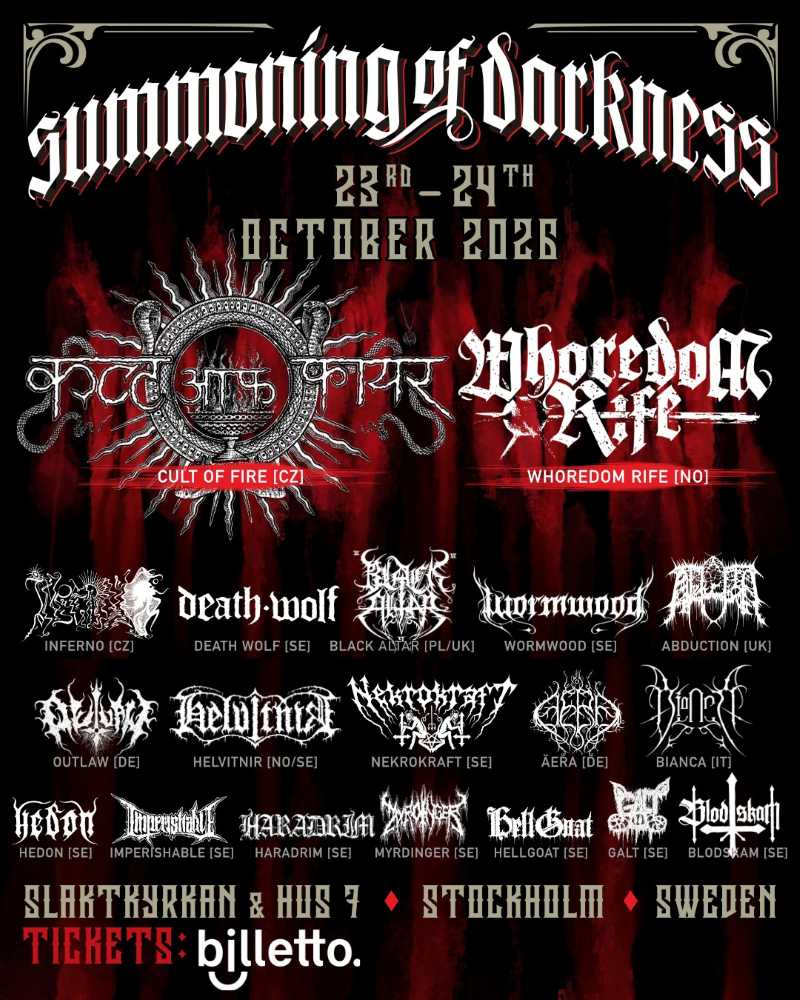 Información del Summoning of Darkness Festival 2026 de Estocolmo (Suecia)