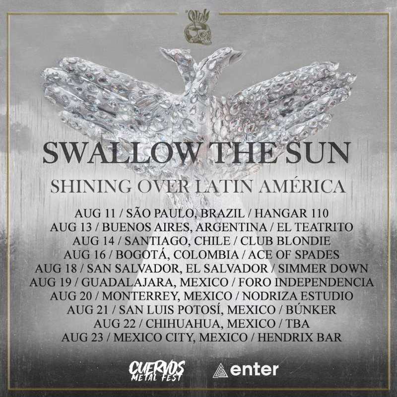 Swallow the Sun anuncia fechas en América para agosto