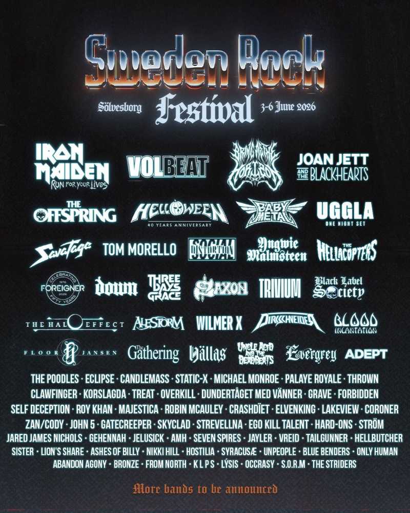 Se suman más bandas al Sweden Rock Festival 2026