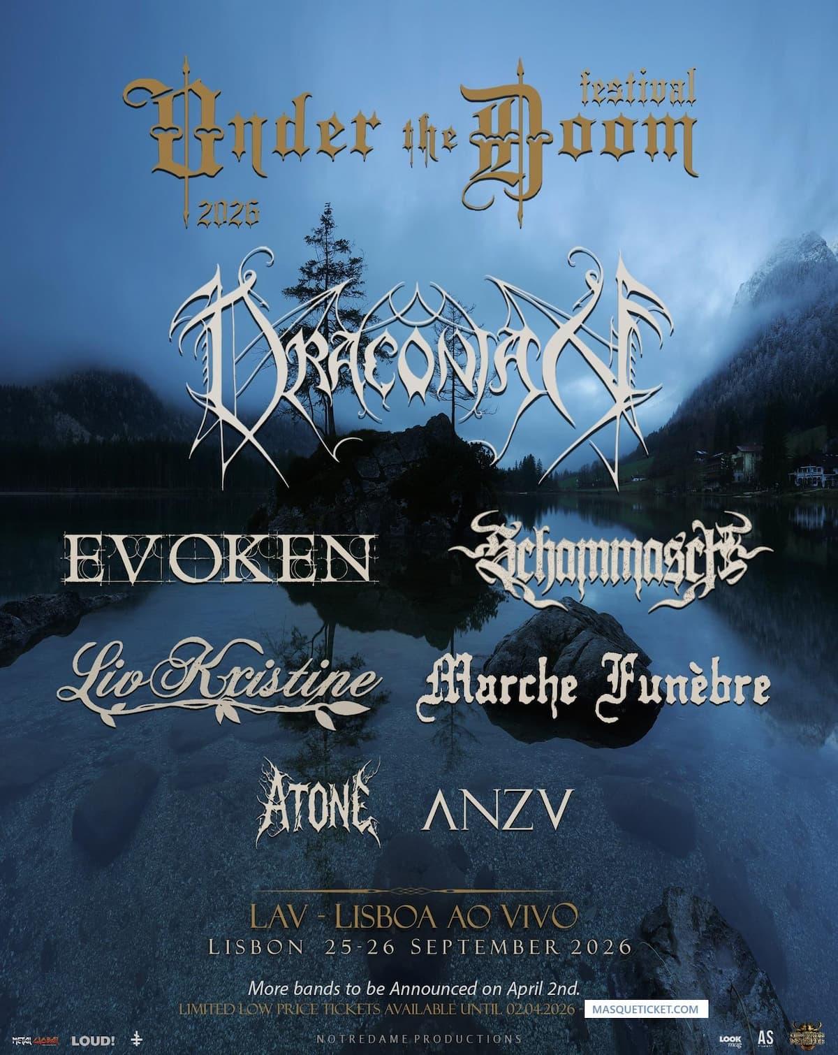 Otra edición tenemos en Portugal del Under the Doom Festival con el primer anuncio de bandas