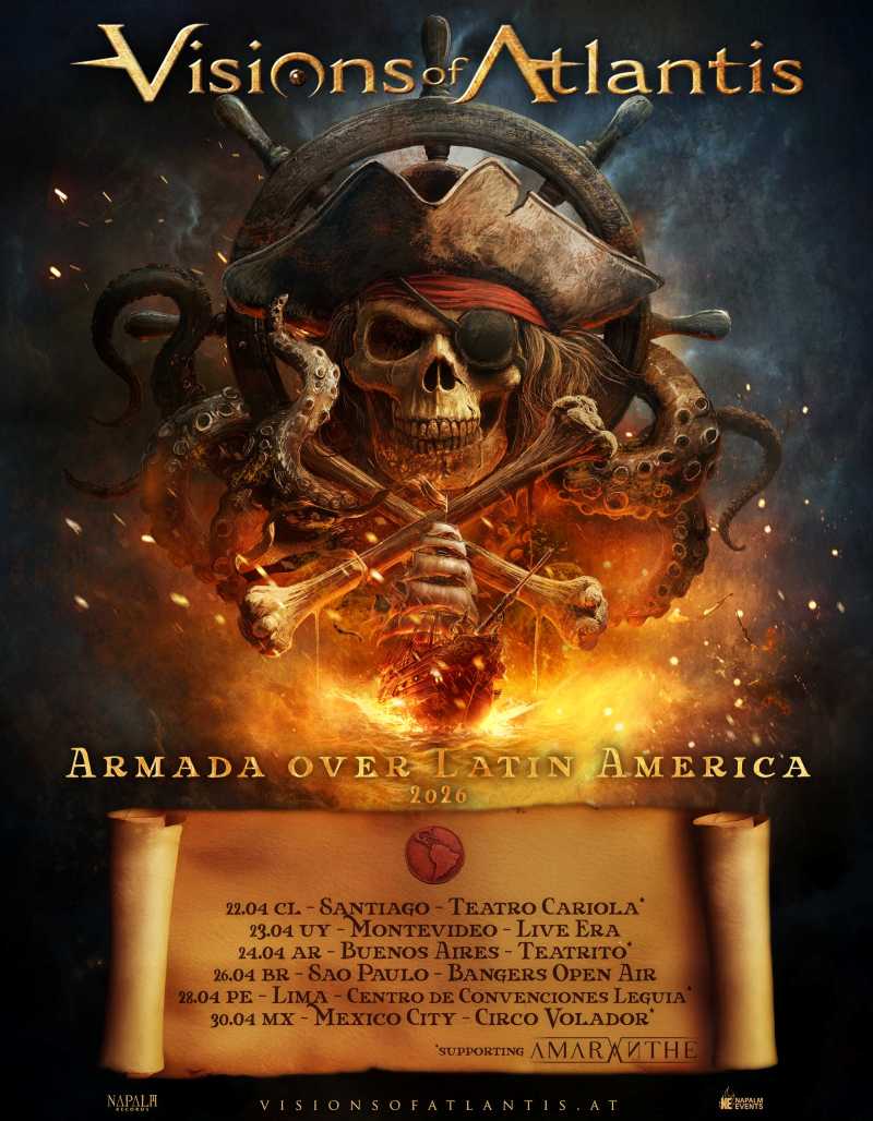 A pocas semanas del arranque de la gira de Visions Of Atlantis «Armada Over Latin America»