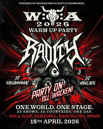 La Warm Up Party del Wacken Open Air 2026 en España se celebra en Sabadell el 18 de abril