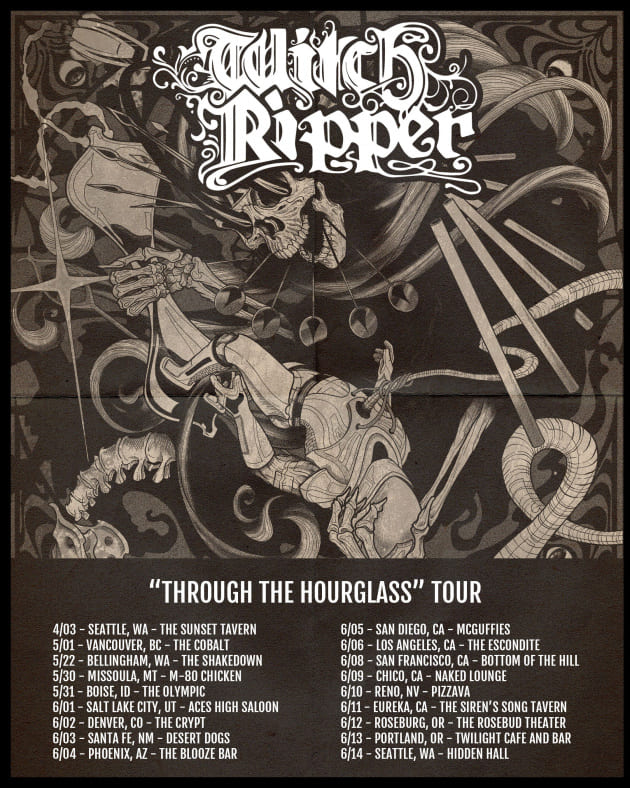 Witch Ripper anuncia su «Through the Hourglass US Tour 2026» para esta próxima primavera.