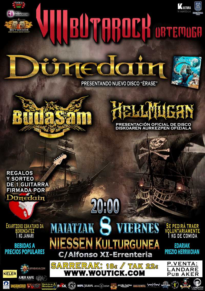 El VIII Butarock de Errentería con Dünedain encabezando el cartel