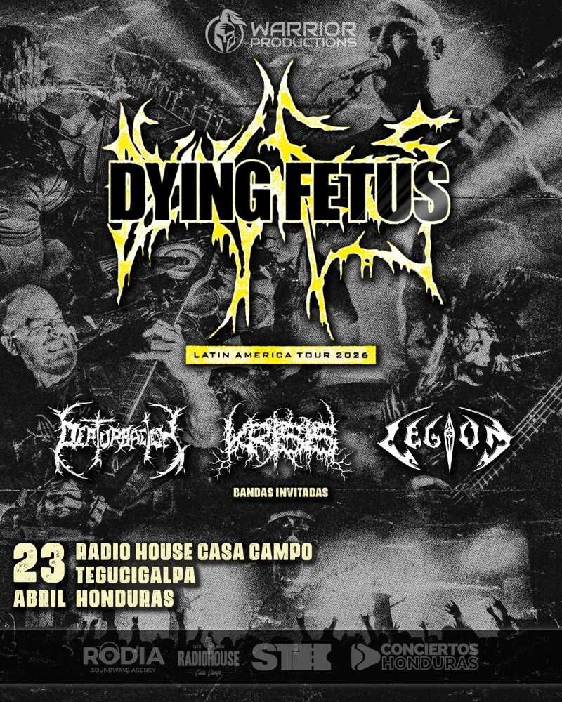 El 23 de abril Dying Fetus en Tegucigalpa (Honduras)