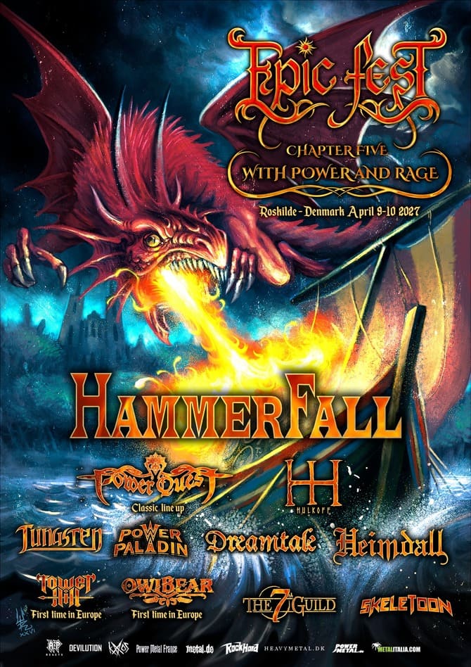 HammerFall confirmados como cabeza de cartel para una nueva edición de Epic fest 2027