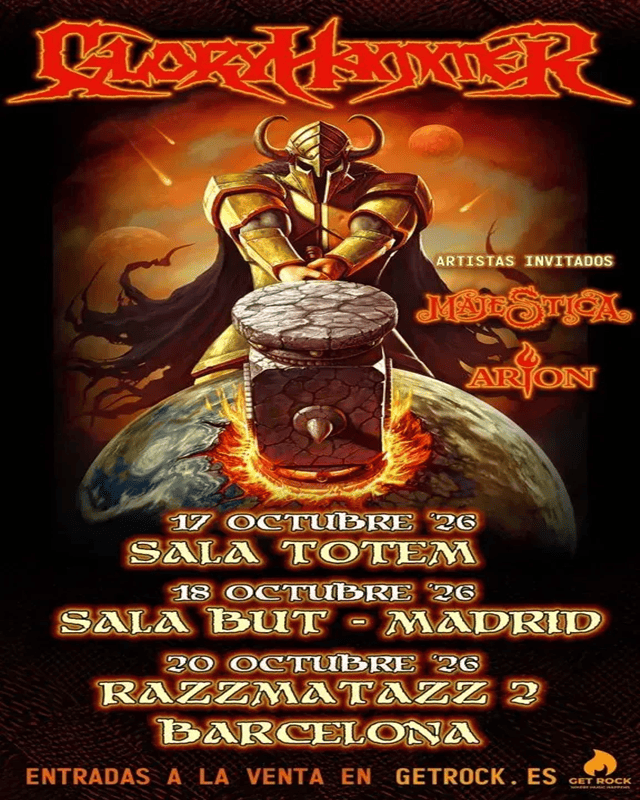 Fechas españolas de la gira de Gloryhammer con Majestica y Arion