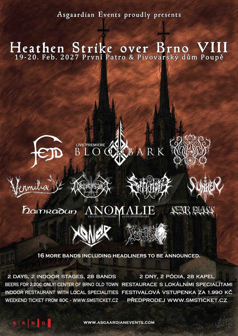 Primeras bandas del Heathen Strike over Brno VIII 2027 de Chequia