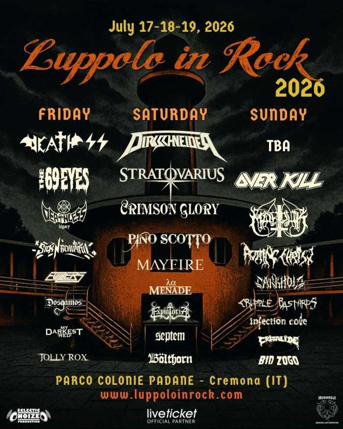 Stratovarius nueva incorporación al cartel del Luppulo In Rock 2026 de Italia