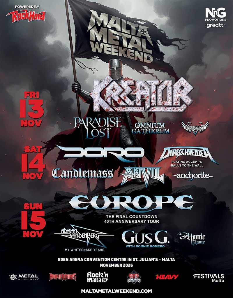 Fechas y bandas para el Malta Metal Weekend 2026