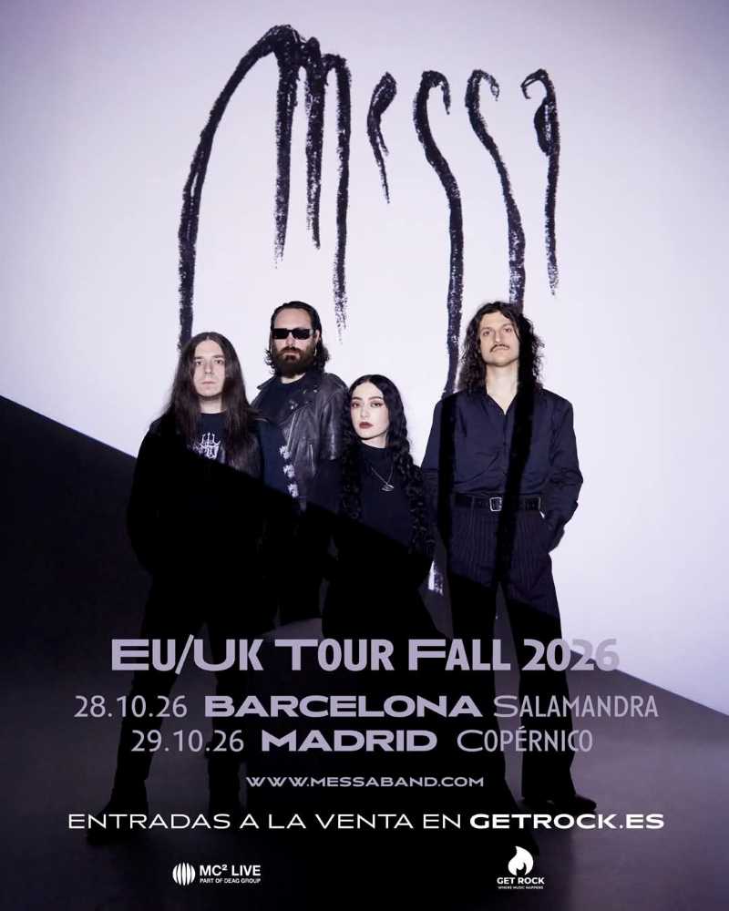 Fechas de la gira de Messa en Barcelona y Madrid