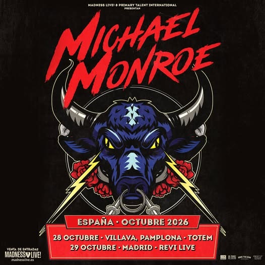 El incombustible Michael Monroe regresa a nuestros escenarios con dos fechas muy especiales este otoño