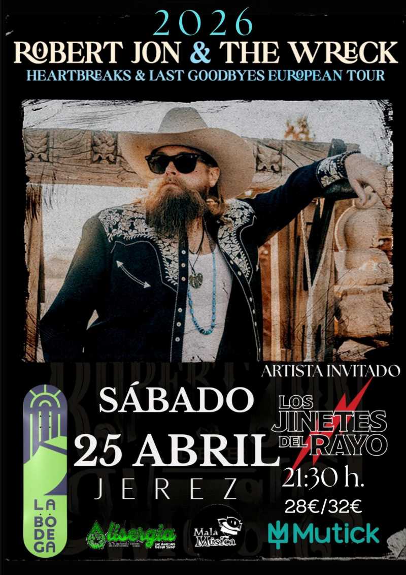 Robert Jon & The Wreck el sábado en Jerez de la Frontera (Cádiz)