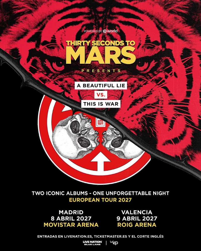 Thirty Seconds To Mars en Madrid y Valencia dentro de su gira europea