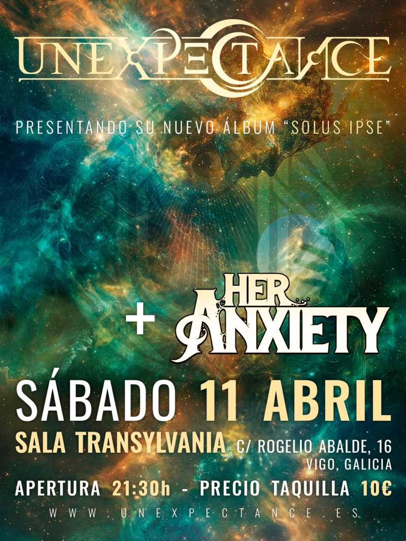 Este sábado 11 de abril Unexpectance en concierto en Vigo con Her Anxiety