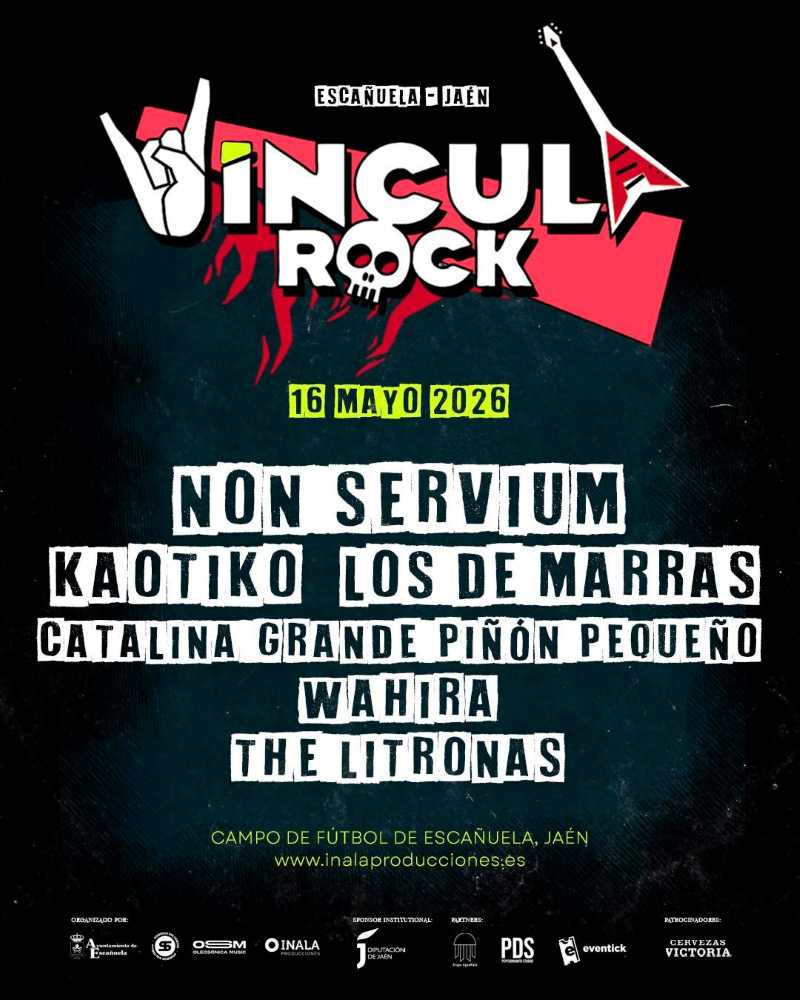 Bandas confirmadas en el Víncula Rock 2026 de Escañuela (Jaén)